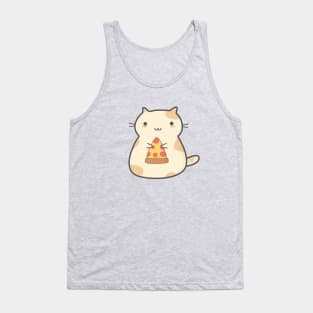 Cute Pizza Cat T-Shirt Tank Top